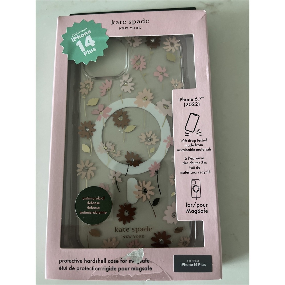 Kate Spade New York Apple iPhone 14 Plus Protective Hardshell Case Flowers